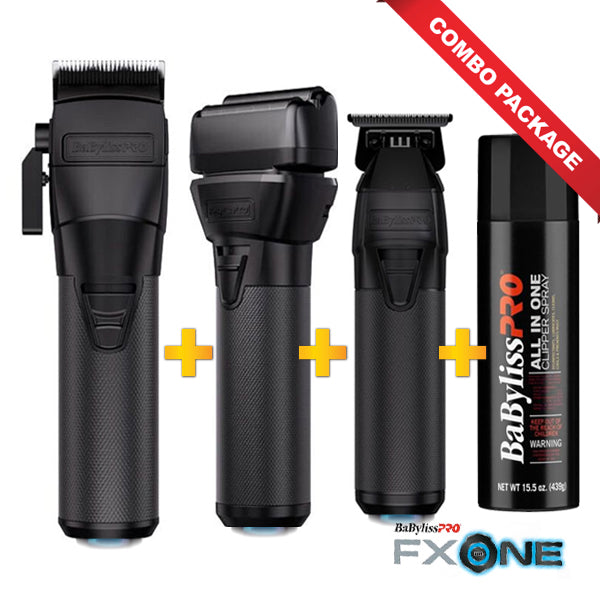 BABYLISS PRO FXONE BLACK FX CLIPPER / TRIMMER / SHAVER COMBO