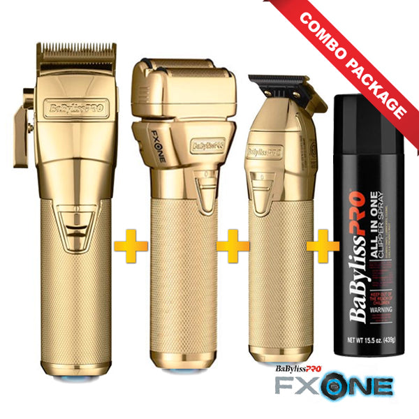 BABYLISS PRO FXONE GOLD FX CLIPPER TRIMMER SHAVER COMBO