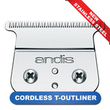 ANDIS CORDLESS T-OUTLINER STAINLESS STEEL BLADE #04575