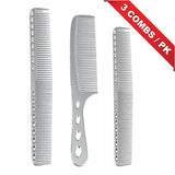 METAL COMBS 3 PCS SET - SILVER