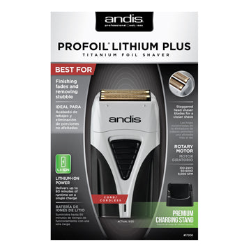 ANDIS PROFOIL LITHIUM PLUS FOIL SHAVER W/STAND – True Barber Supply
