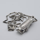 BX BARBER CLIPPER NECKLACE W/ CHAIN - SILVER FINISHED