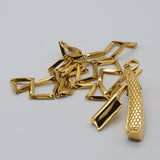 BX BARBER STRAIGHT RAZOR NECKLACE W/ CHAIN - 18K GOLD PLATED