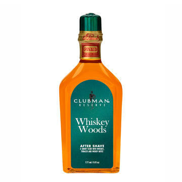 CLUBMAN RESERVE WHISKEY WOODS AFTER SHAVE 6 OZ.