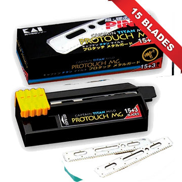 KAI CAPTAIN MILD PROTOUCH BLADES 15/PK – True Barber Supply