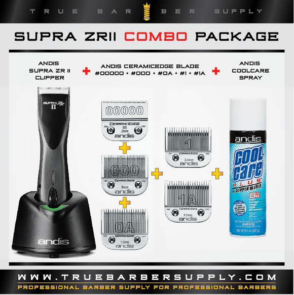 COMBO DEAL - ANDIS SUPRA ZRII 5 BLADES PACKAGE