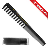 TBS 7" TAPERED BARBER COMBS - 12 COMBS / PK