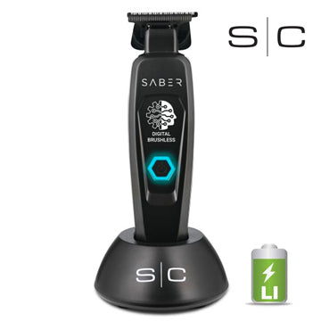 GAMMA+ STYLECRAFT SABER BLACK CORDLESS TRIMMER – True Barber Supply